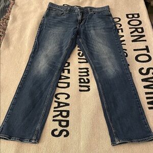 Old Navy Men's Straight-Leg Dark Blue Jeans